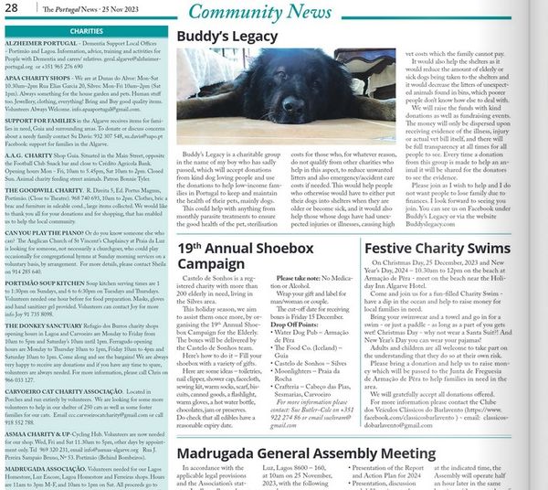 Community News section of The Portugal News