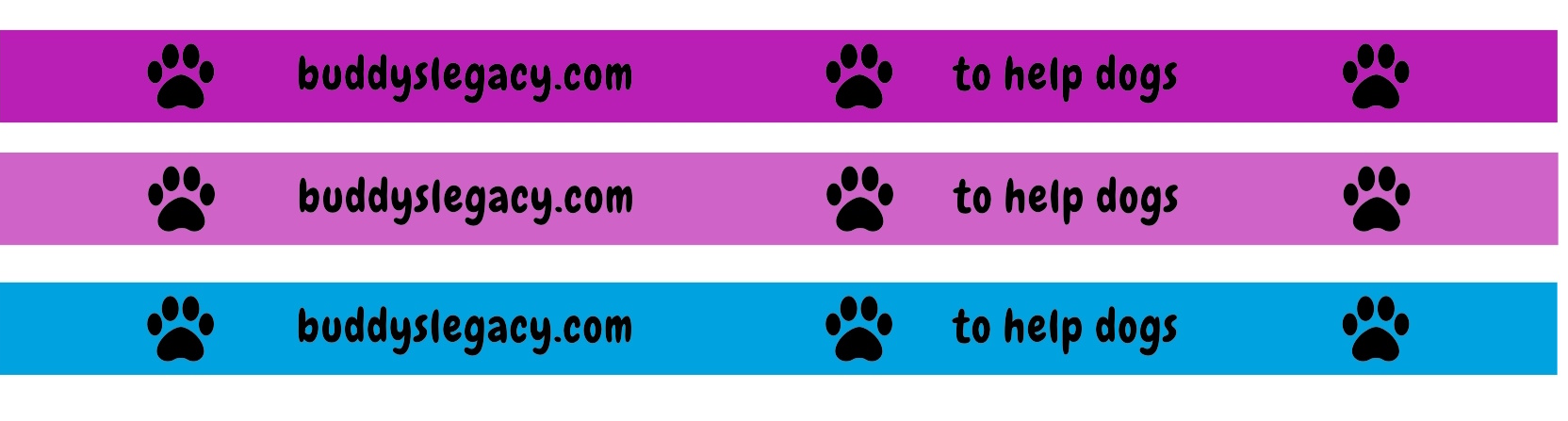 Buddy's Legacy wristbands